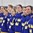 PLYMOUTH, MICHIGAN - April 3: Players of team Sweden during the playing of their national anthem after a 3-1 win over team Czech Republic during preliminary round action at the 2017 IIHF Ice Hockey Women's World Championship. (Photo by Minas Panagiotakis/HHOF-IIHF Images)